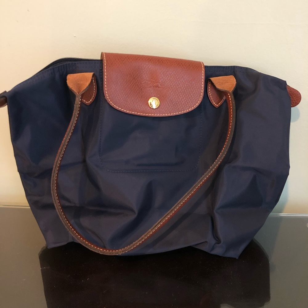 Longchamp Small Le Pliage Tote in Navy